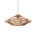 **Technische titel in het Nederlands: Vlechtwerk Hanglamp van Hout met Elegante Lichtelementen**