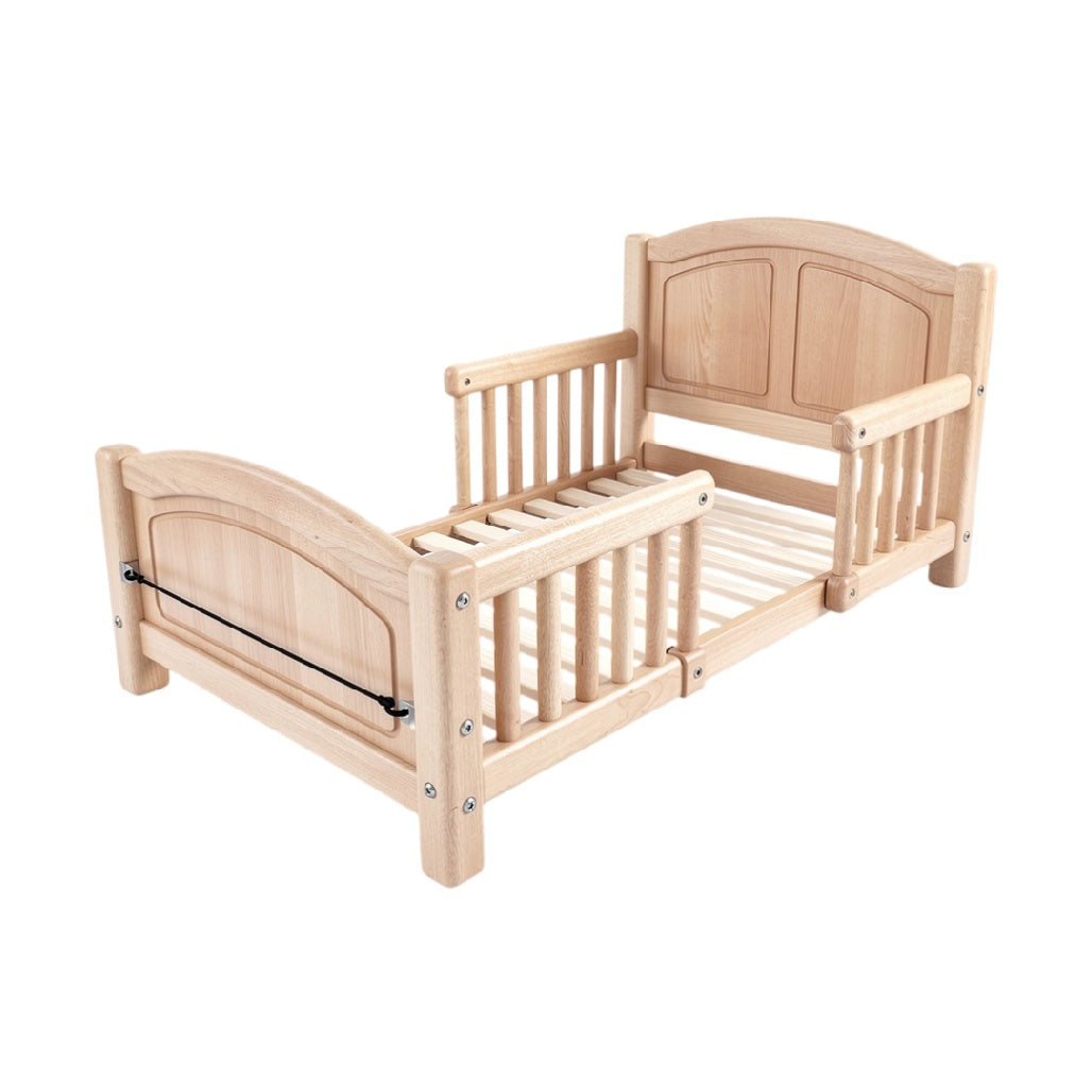 **Technische titel in het Nederlands: 'Houten Kinderbed met Zijleuningen en Verstelbare Matras'**